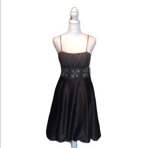 KIKI Precious Brown Party Dress! Beaded/ Sequin Mid-Line. Size XS